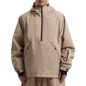 GSOU SNOW Womens Snowboard Jacket Men Snow Jacket Warm Waterproof Coat Ski Jacket for Winter Sport(Khaki)