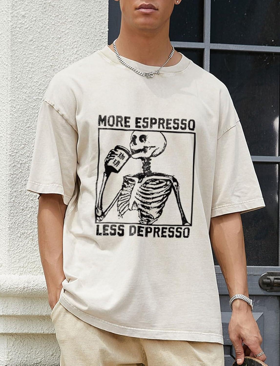 image:imageGSOU SNOW Men Oversized T Shirt Cotton Casual Unisex Short Sleeve Vintage Baggy Tee Shirts Washed Mens StreetwearWashed Khaki2