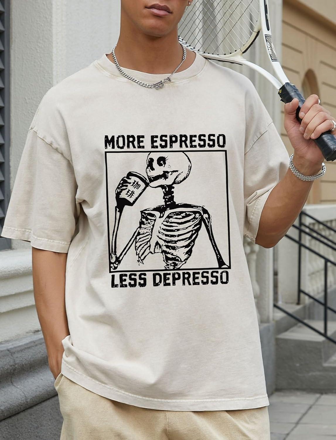 image:imageGSOU SNOW Men Oversized T Shirt Cotton Casual Unisex Short Sleeve Vintage Baggy Tee Shirts Washed Mens StreetwearWashed Khaki2