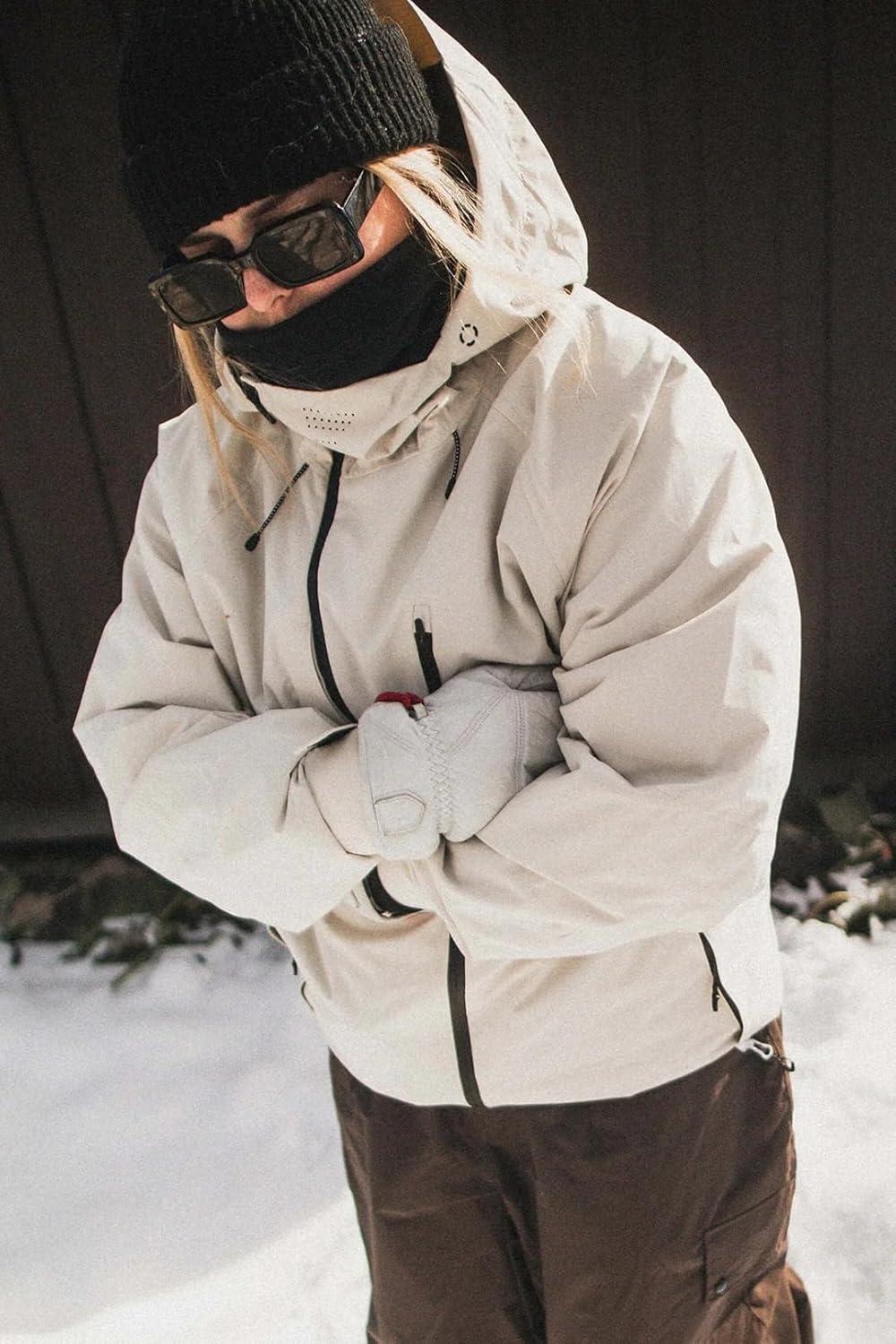 image:imageGSOU SNOW Mens Snowboard Jacket Waterproof Ski Coat Winter Snow Insulated Windproof JacketBeige