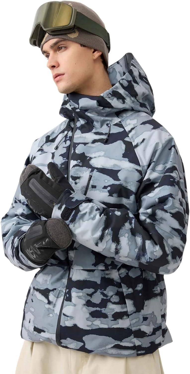 image:imageGSOU SNOW Mens Snowboard Jacket Waterproof Ski Coat Winter Snow Insulated Windproof JacketCamouflage