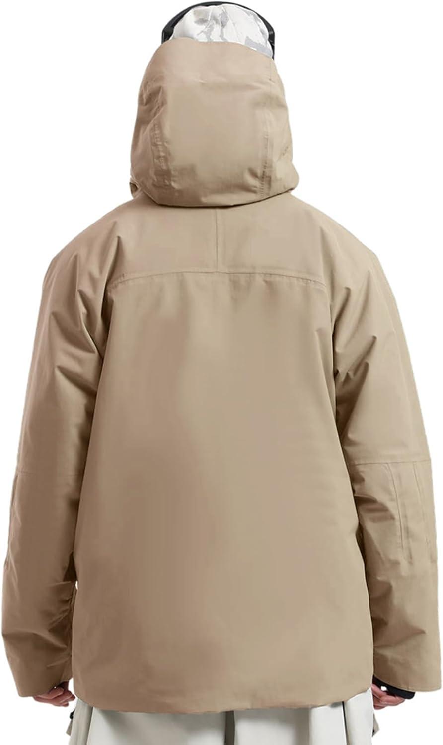 image:imageGSOU SNOW Mens Snowboard Jacket Waterproof Ski Coat Winter Snow Insulated Windproof JacketKhaki