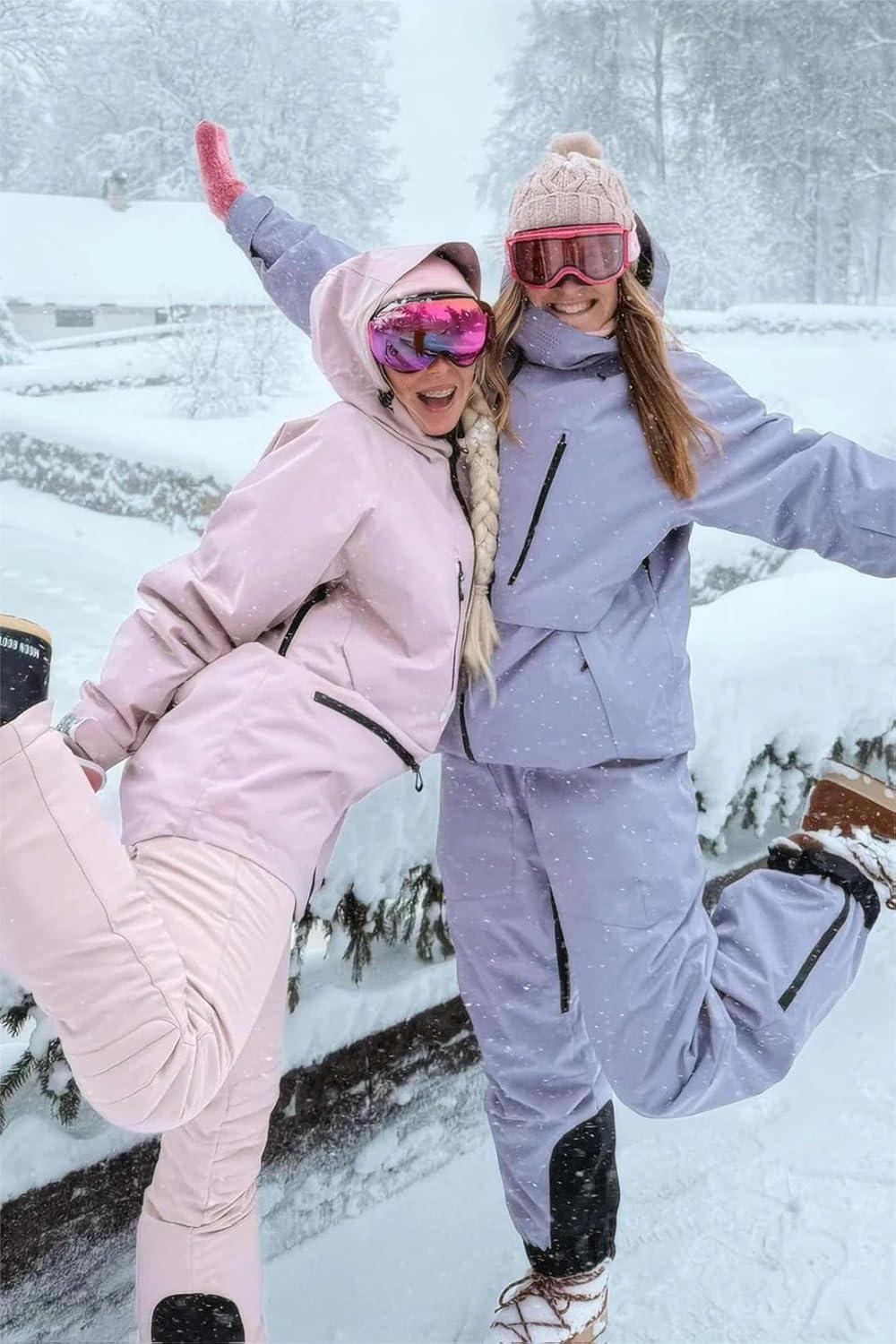 image:imageGSOU SNOW Mens Snowboard Jacket Waterproof Ski Coat Winter Snow Insulated Windproof JacketLavender