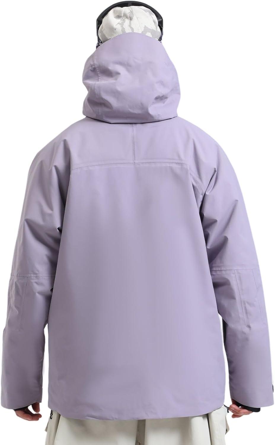 image:imageGSOU SNOW Mens Snowboard Jacket Waterproof Ski Coat Winter Snow Insulated Windproof JacketLavender