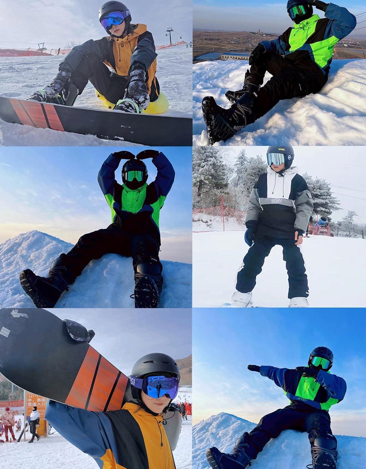 image:imageGSOU SNOW Ski Jacket Waterproof Windproof Snowboarding Men Women Insulated Warm FabricBlack Green