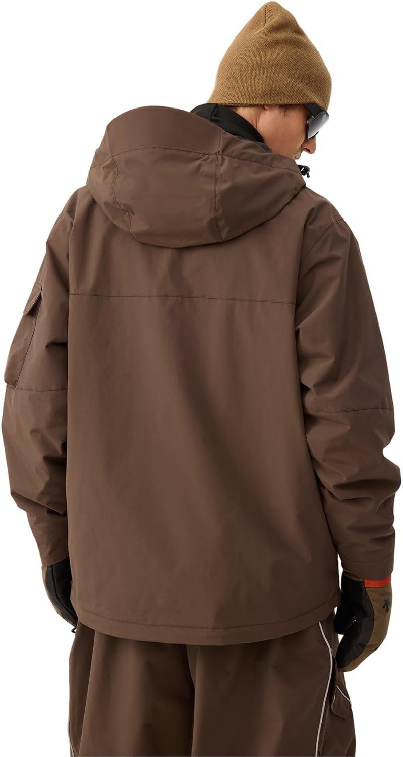 image:imageGSOU SNOW Snowboard Jacket Men Ski Jackets Women Snow Jacket Snowboarding Coat Mountain Hooded Waterproof WindproofDark Brown