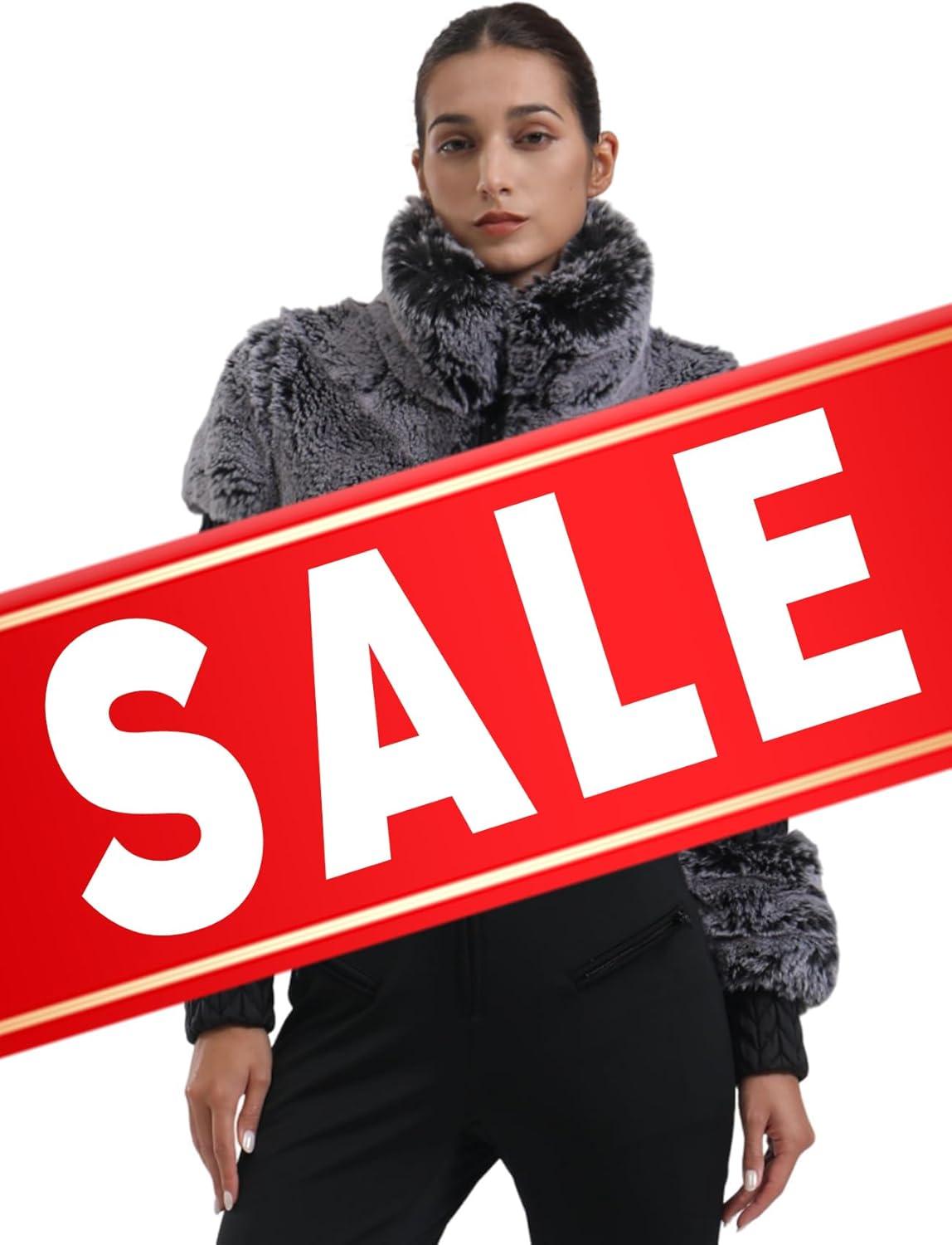 image:imageGSOU SNOW Women Ski Jacket Faux Fur Snowboard Coat Snow Cropped Jacket Winter Outdoor Warm