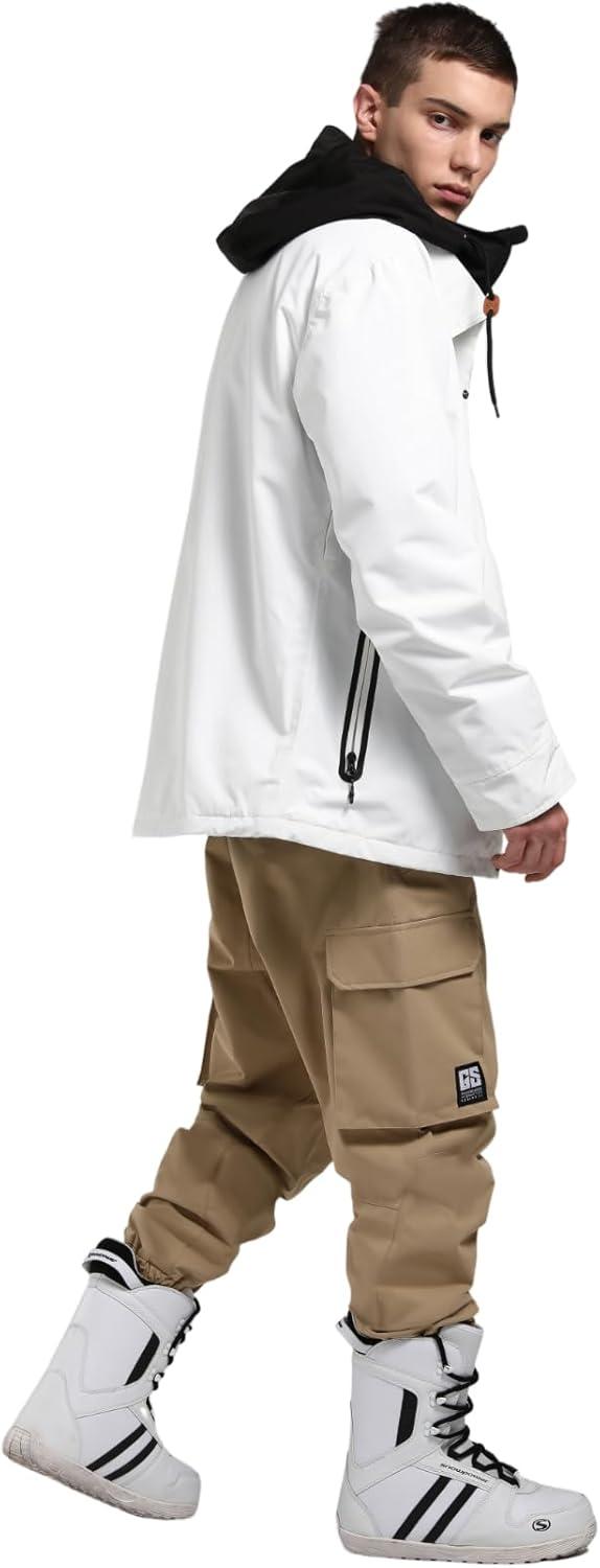 image:imageGSOU SNOW Womens Ski Pants Mens Snowboard Pants Waterproof Snow Pants for Winter Outdoor Sport WarmBeige2