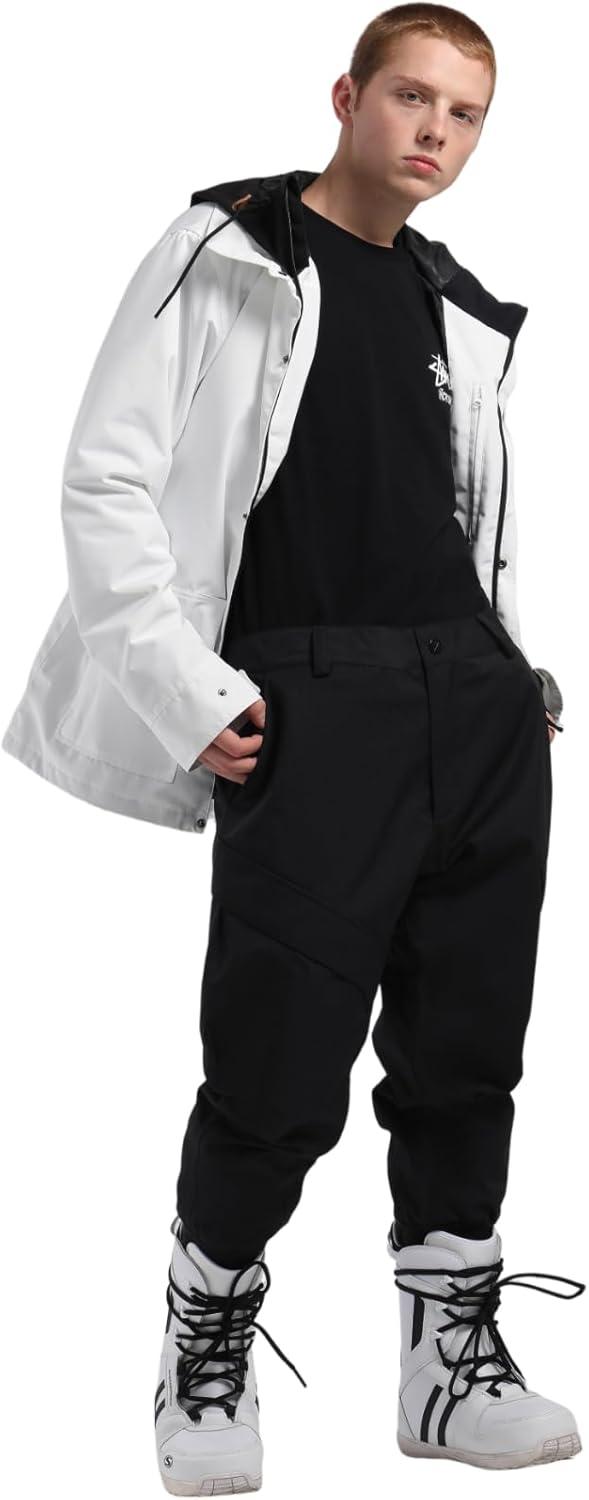 image:imageGSOU SNOW Womens Ski Pants Mens Snowboard Pants Waterproof Snow Pants for Winter Outdoor Sport WarmBlack13