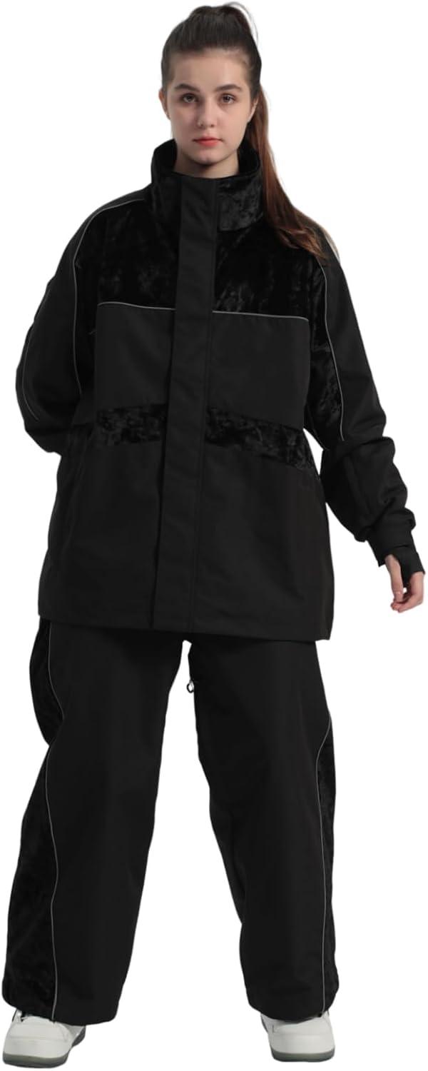 image:imageGSOU SNOW Womens Ski Pants Mens Snowboard Pants Waterproof Snow Pants for Winter Outdoor Sport WarmBlack14