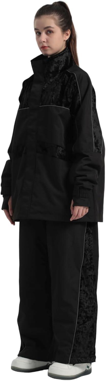 image:imageGSOU SNOW Womens Ski Pants Mens Snowboard Pants Waterproof Snow Pants for Winter Outdoor Sport WarmBlack14