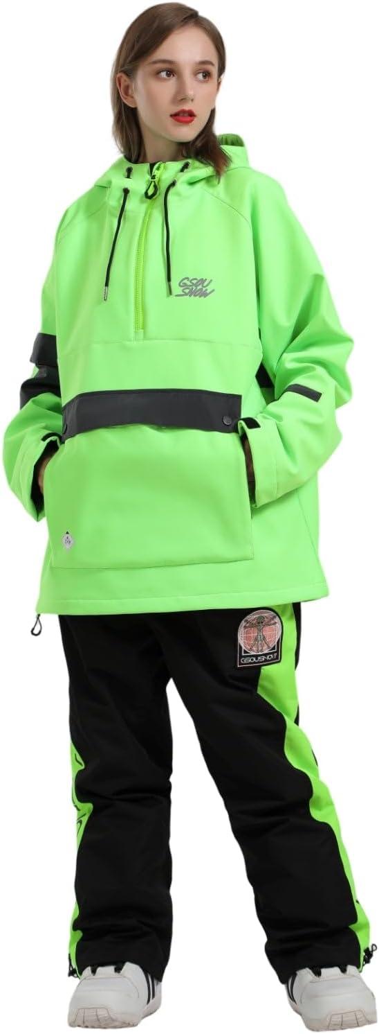 image:imageGSOU SNOW Womens Ski Pants Mens Snowboard Pants Waterproof Snow Pants for Winter Outdoor Sport WarmBlack5
