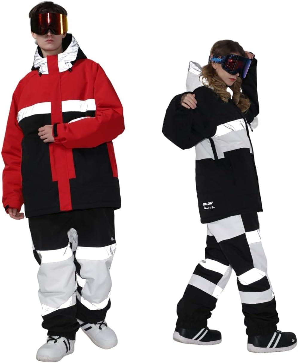 image:imageGSOU SNOW Womens Ski Pants Mens Snowboard Pants Waterproof Snow Pants for Winter Outdoor Sport WarmBlack8