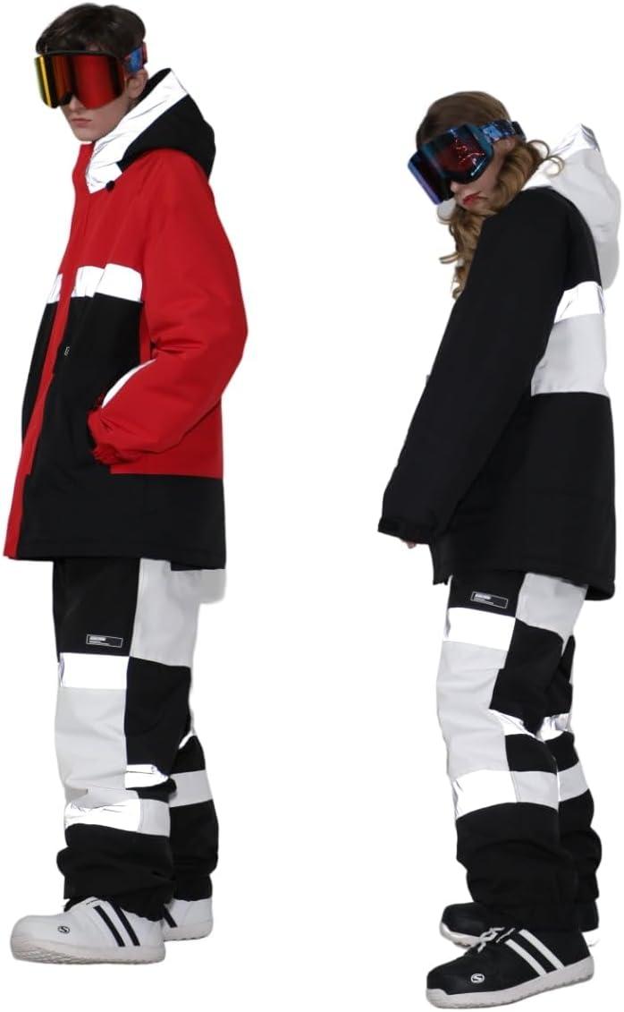 image:imageGSOU SNOW Womens Ski Pants Mens Snowboard Pants Waterproof Snow Pants for Winter Outdoor Sport WarmBlack8