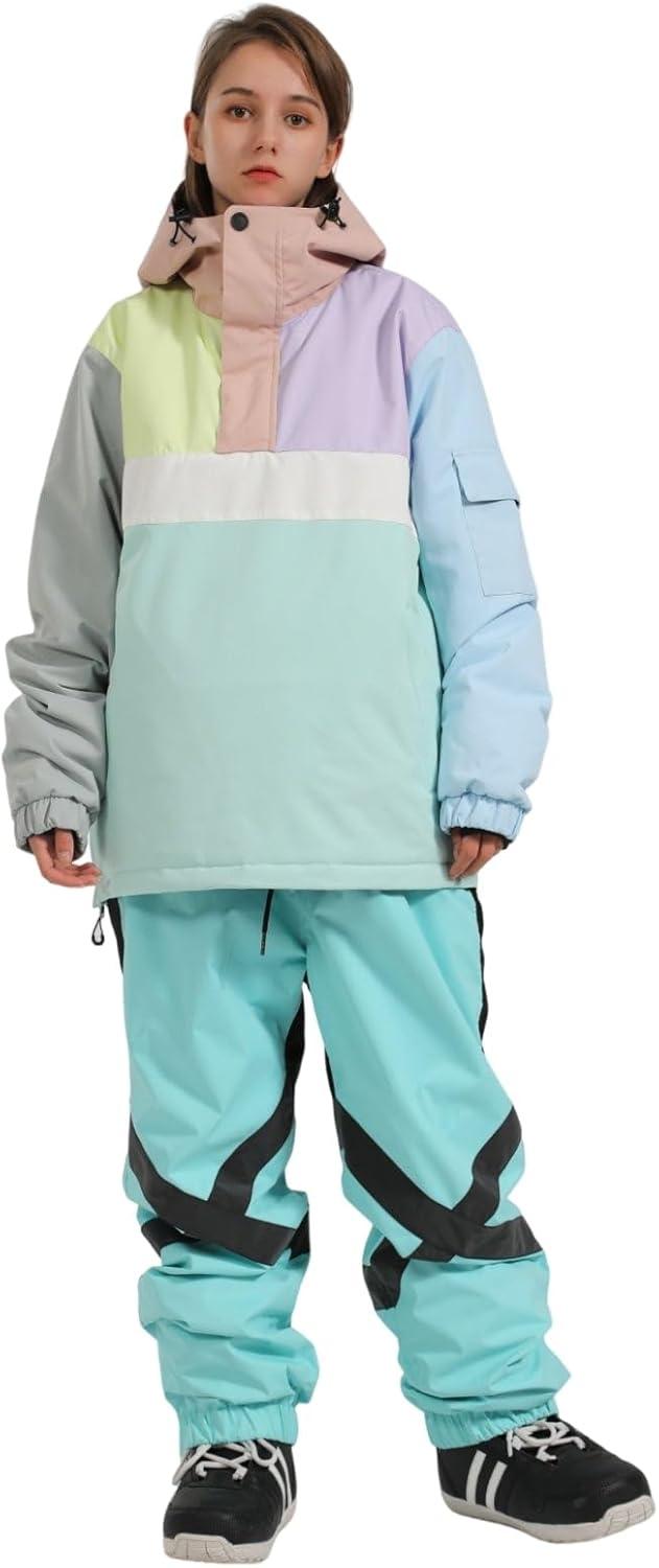 image:imageGSOU SNOW Womens Ski Pants Mens Snowboard Pants Waterproof Snow Pants for Winter Outdoor Sport WarmBlue