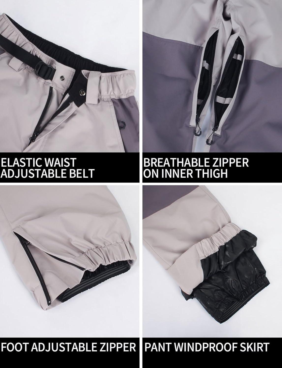 image:imageGSOU SNOW Womens Ski Pants Mens Snowboard Pants Waterproof Snow Pants for Winter Outdoor Sport WarmCoffee