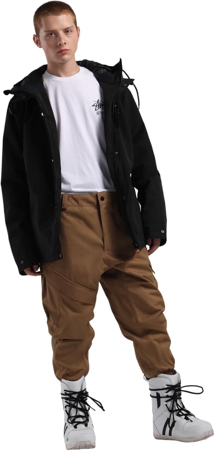 image:imageGSOU SNOW Womens Ski Pants Mens Snowboard Pants Waterproof Snow Pants for Winter Outdoor Sport WarmCoffee6