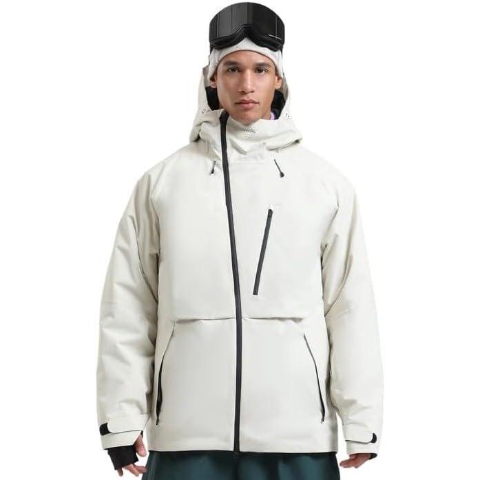 image:imageGSOU SNOW Mens Snowboard Jacket Waterproof Ski Coat Winter Snow Insulated Windproof JacketBeige