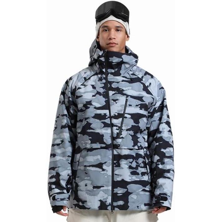 image:imageGSOU SNOW Mens Snowboard Jacket Waterproof Ski Coat Winter Snow Insulated Windproof JacketCamouflage