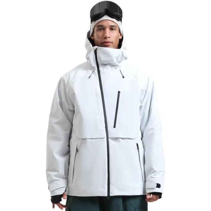 image:imageGSOU SNOW Mens Snowboard Jacket Waterproof Ski Coat Winter Snow Insulated Windproof JacketGrey