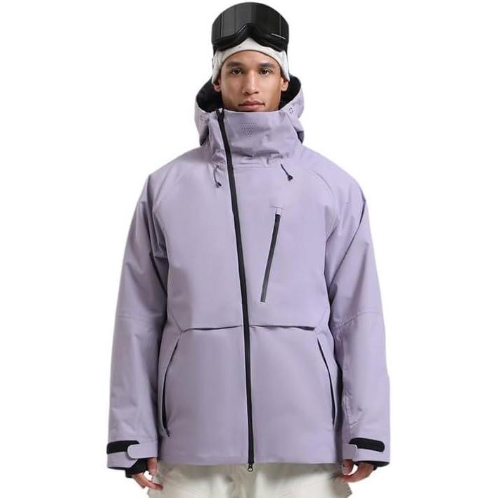 image:imageGSOU SNOW Mens Snowboard Jacket Waterproof Ski Coat Winter Snow Insulated Windproof JacketLavender