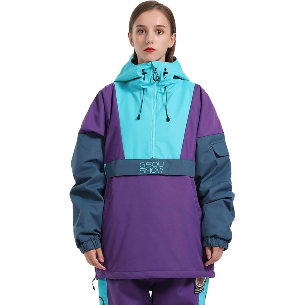 image:imageGSOU SNOW Ski Jacket Waterproof Windproof Snowboarding Men Women Insulated Warm FabricPurple