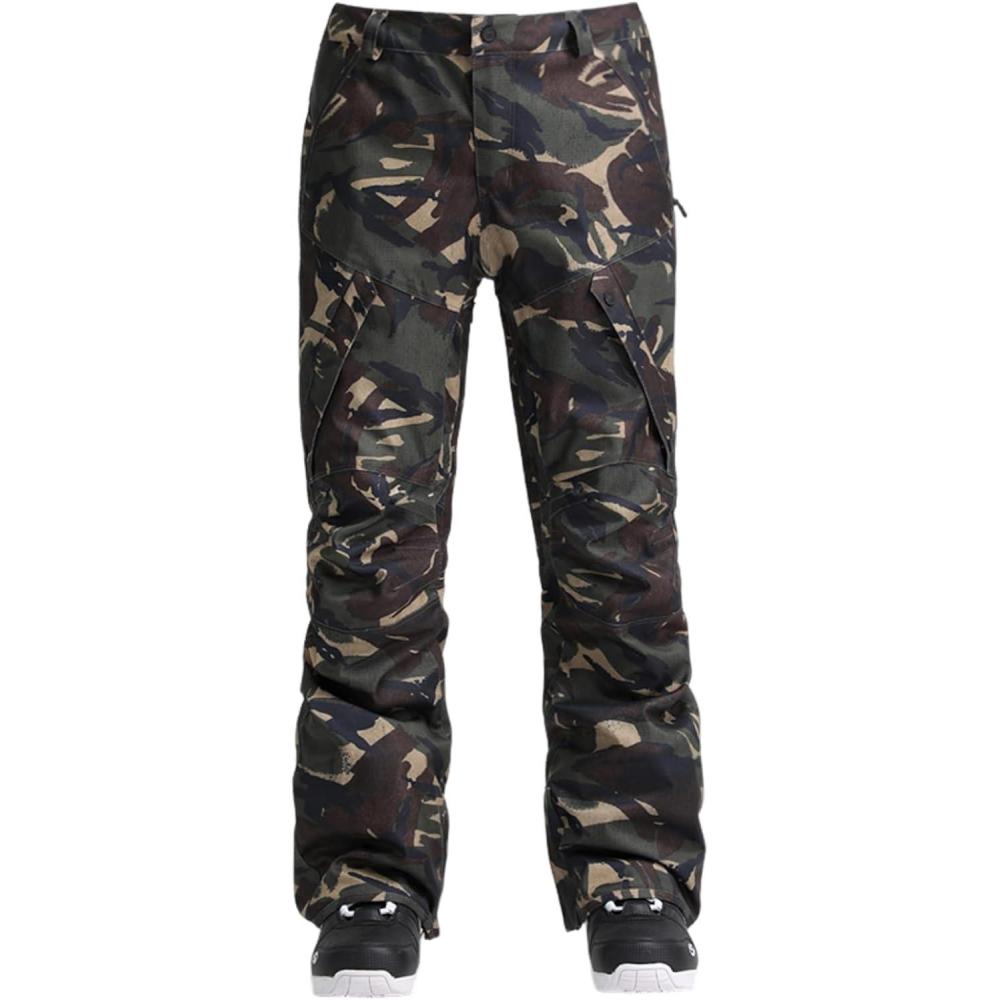 image:imageGSOU SNOW Womens Ski Pants Mens Snowboard Pants Waterproof Snow Pants for Winter Outdoor Sport WarmArmy Green