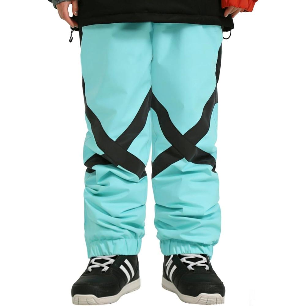 image:imageGSOU SNOW Womens Ski Pants Mens Snowboard Pants Waterproof Snow Pants for Winter Outdoor Sport WarmBlue