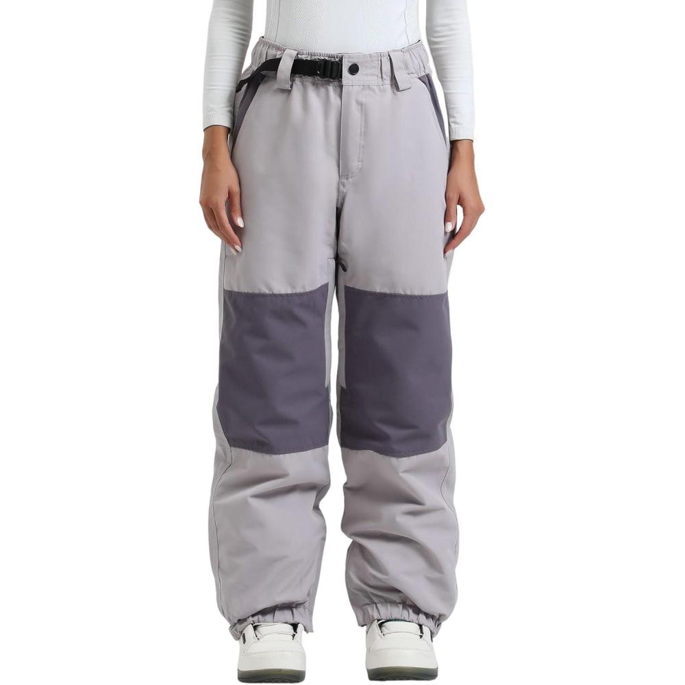 image:imageGSOU SNOW Womens Ski Pants Mens Snowboard Pants Waterproof Snow Pants for Winter Outdoor Sport WarmCoffee