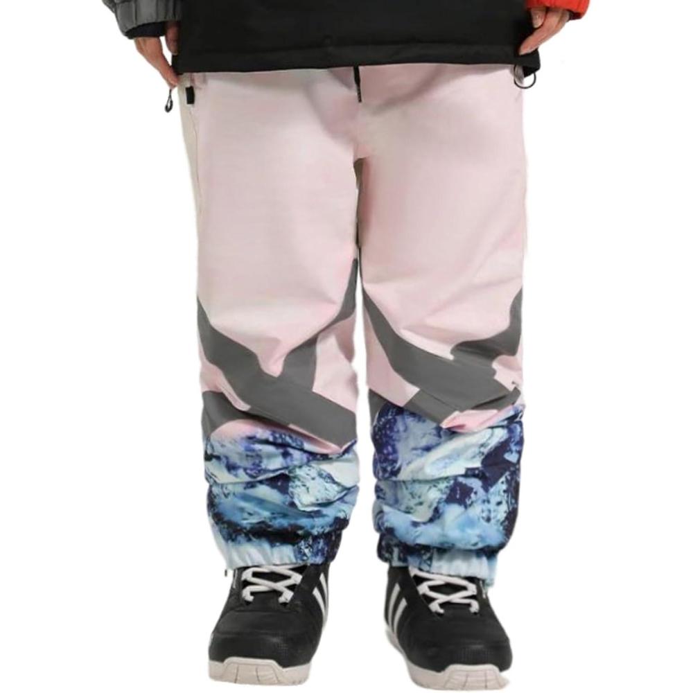 image:imageGSOU SNOW Womens Ski Pants Mens Snowboard Pants Waterproof Snow Pants for Winter Outdoor Sport WarmPink