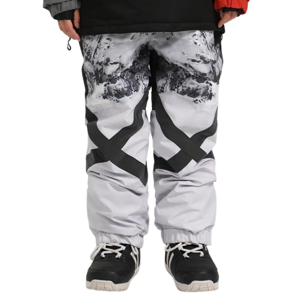 image:imageGSOU SNOW Womens Ski Pants Mens Snowboard Pants Waterproof Snow Pants for Winter Outdoor Sport WarmWhite