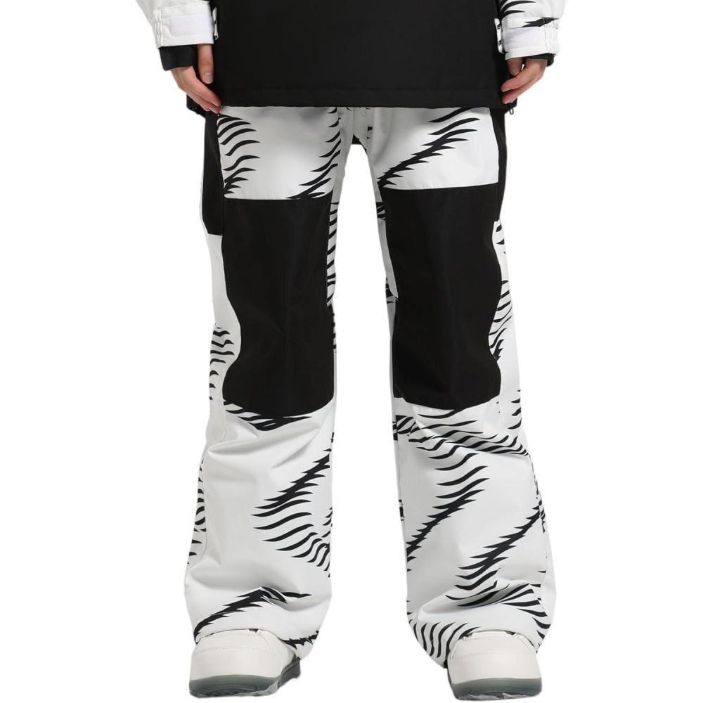 image:imageGSOU SNOW Womens Ski Pants Mens Snowboard Pants Waterproof Snow Pants for Winter Outdoor Sport WarmWhite1