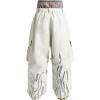 GSOU SNOW Men Baggy Snowboard Pants Women Snow Pants Waterproof Cargo Snowboarding Ski Pants with Reflective Flame Graphic(Beige)