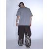 GSOU SNOW Men Baggy Snowboard Pants Women Snow Pants Waterproof Cargo Snowboarding Ski Pants with Reflective Flame Graphic(Dark Coffe)
