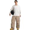 GSOU SNOW Men Baggy Snowboard Pants Women Snow Pants Waterproof Cargo Snowboarding Ski Pants with Reflective Flame Graphic(Khaki)