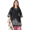 GSOU SNOW Men Oversized T Shirt Cotton Casual Unisex Short Sleeve Vintage Baggy Tee Shirts Washed Mens Streetwear(Black+grey+black)