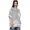 GSOU SNOW Men Oversized T Shirt Cotton Casual Unisex Short Sleeve Vintage Baggy Tee Shirts Washed Mens Streetwear(Black+grey+grey)