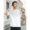 GSOU SNOW Men Oversized T Shirt Cotton Casual Unisex Short Sleeve Vintage Baggy Tee Shirts Washed Mens Streetwear(Black+white+black)