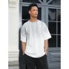 GSOU SNOW Men Oversized T Shirt Cotton Casual Unisex Short Sleeve Vintage Baggy Tee Shirts Washed Mens Streetwear(Black+white+navy)