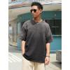GSOU SNOW Men Oversized T Shirt Cotton Casual Unisex Short Sleeve Vintage Baggy Tee Shirts Washed Mens Streetwear(Black+white+rose)