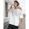 GSOU SNOW Men Oversized T Shirt Cotton Casual Unisex Short Sleeve Vintage Baggy Tee Shirts Washed Mens Streetwear(Black+white+white)