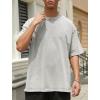 GSOU SNOW Men Oversized T Shirt Cotton Casual Unisex Short Sleeve Vintage Baggy Tee Shirts Washed Mens Streetwear(Washed Black Grey Grass Green)