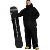 GSOU SNOW Men Ski Jacket Snowboard Waterproof Baggy Snow Coat Warm Winter Sport Hooded(Black 1)