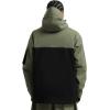 GSOU SNOW Men Ski Jacket Snowboard Waterproof Baggy Snow Coat Warm Winter Sport Hooded(Black Army Green)
