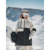 GSOU SNOW Men Ski Jacket Snowboard Waterproof Baggy Snow Coat Warm Winter Sport Hooded(Black Army Green)