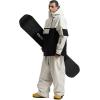 GSOU SNOW Men Ski Jacket Snowboard Waterproof Baggy Snow Coat Warm Winter Sport Hooded(Black Beige)