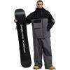 GSOU SNOW Men Ski Jacket Snowboard Waterproof Baggy Snow Coat Warm Winter Sport Hooded(Black Grey)