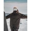 GSOU SNOW Men Ski Jacket Snowboard Waterproof Baggy Snow Coat Warm Winter Sport Hooded(Dark Coffee)