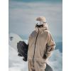 GSOU SNOW Men Ski Jacket Snowboard Waterproof Baggy Snow Coat Warm Winter Sport Hooded(Khaki)