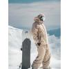 GSOU SNOW Men Ski Jacket Snowboard Waterproof Baggy Snow Coat Warm Winter Sport Hooded(Khaki)